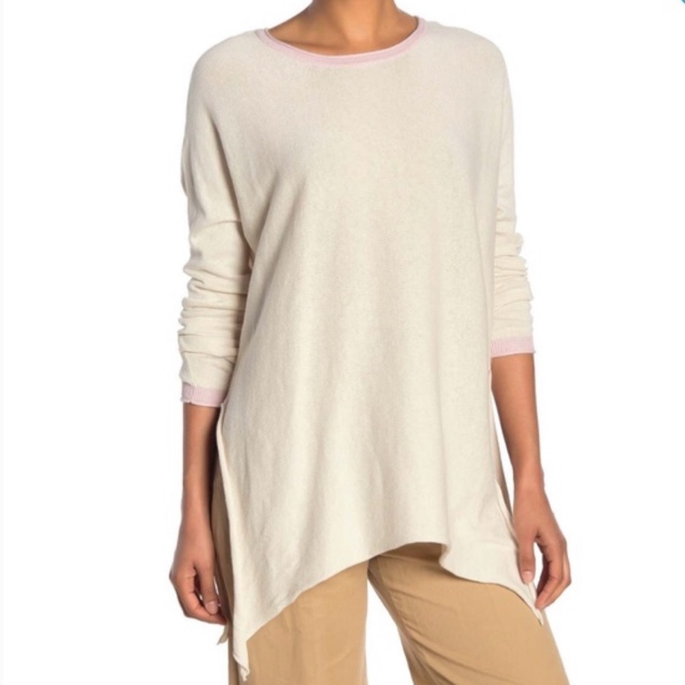 Cloth By Design Oversized Tie Sweater Cream‎